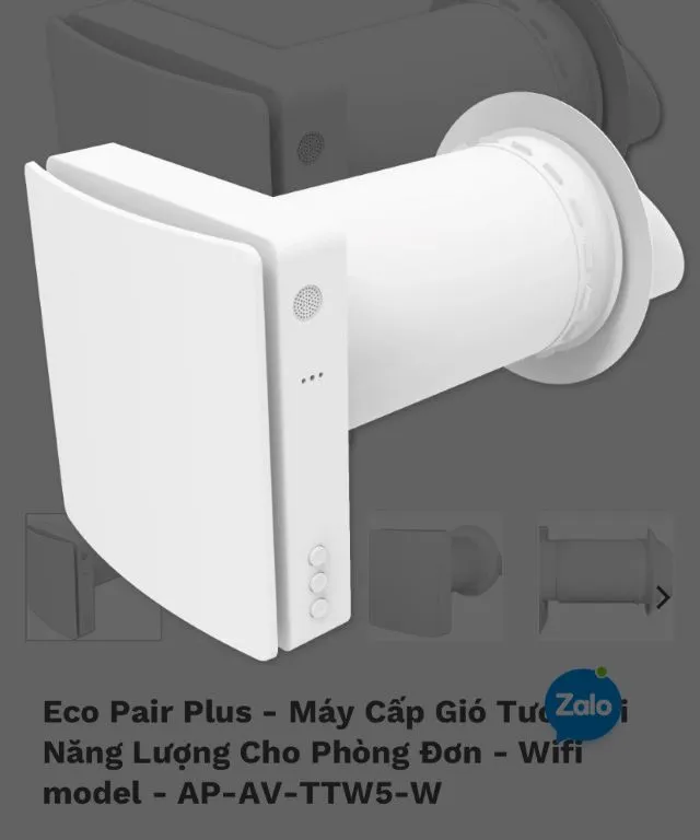 Hình ảnh tổng thể máy cấp gió tươi Eco Pair Plus